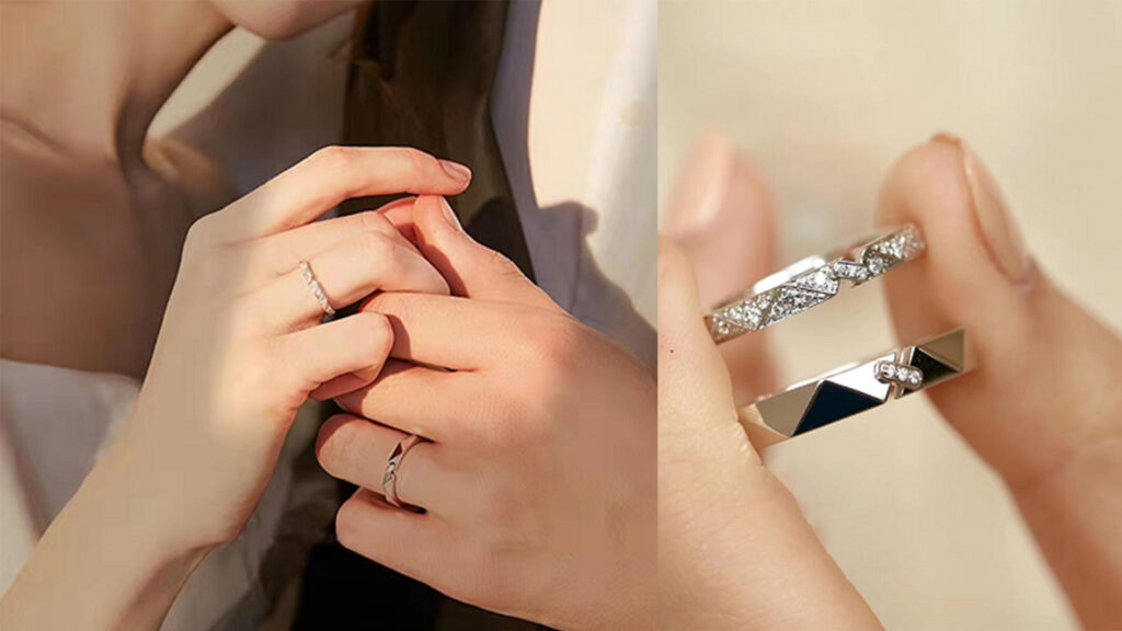 Nhẫn cưới rồng phượng kim cương-Nhẫn cưới đẹp 18k